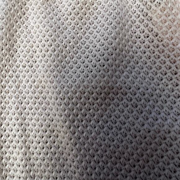 NWT Cream Knit Off The Shoulders Front Tie Short Sleeve Top Size Medium - Picture 6 of 8